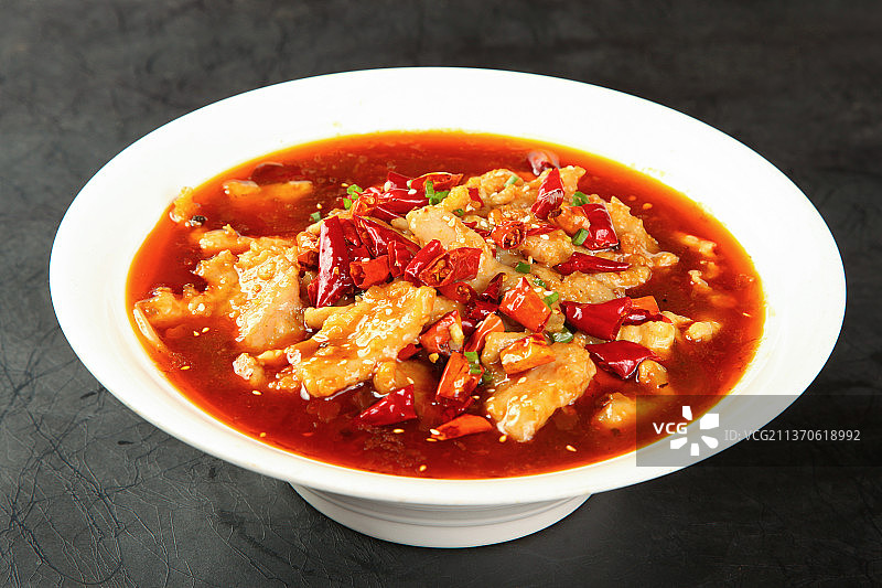 中餐美食-水煮肉片图片素材