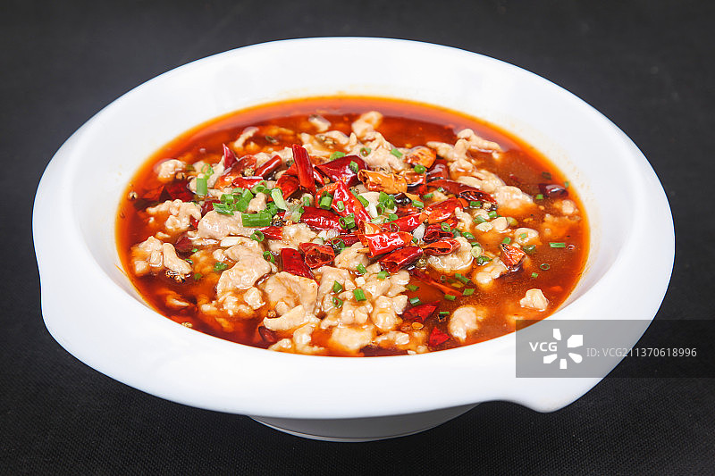 中餐美食-水煮肉片图片素材