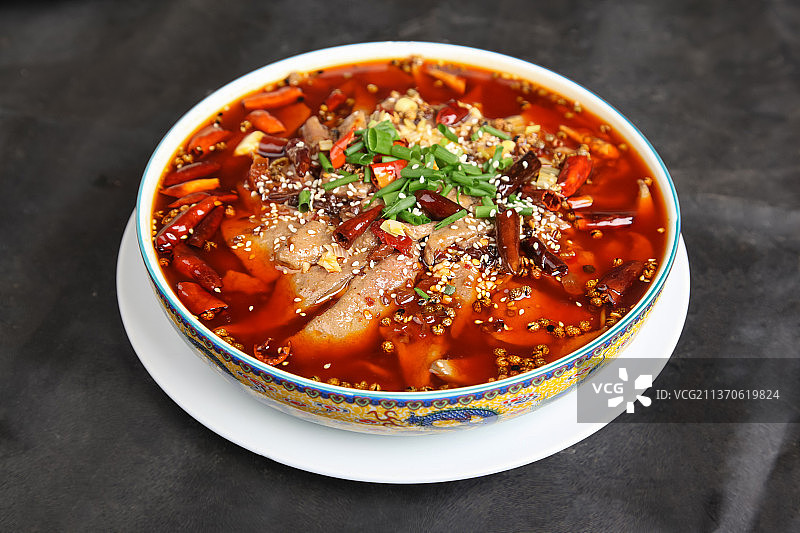 中餐美食-水煮肝尖图片素材