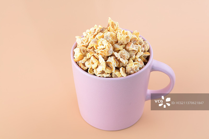杯子里的爆米花零食图片素材
