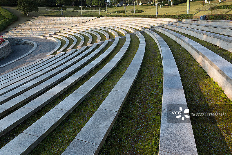 有次序的台阶，拍摄于重庆城市园博园公园，露天剧场图片素材