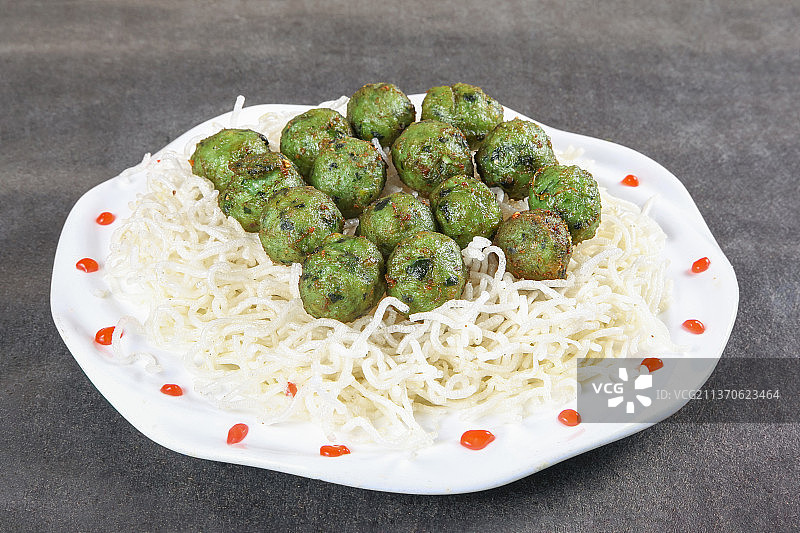 中餐美食-蔬菜丸子图片素材