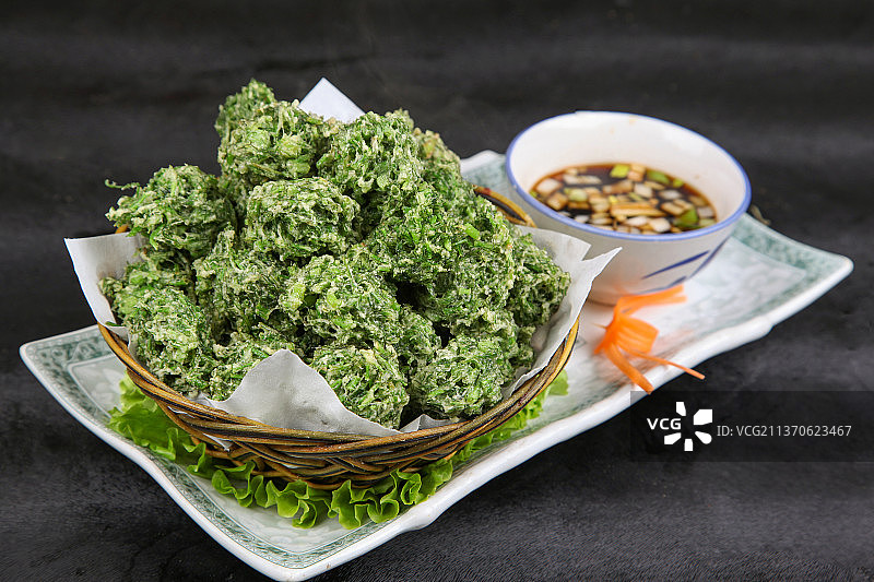 中餐美食-蔬菜丸子图片素材