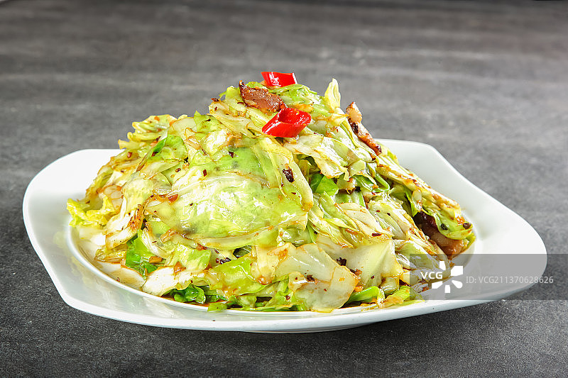 中餐美食-小炒手撕包菜图片素材