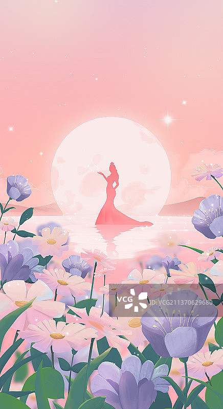 女神节竖版海报图片素材
