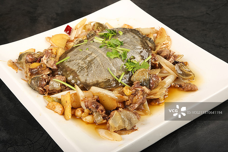 中餐美食-爆炒甲鱼图片素材