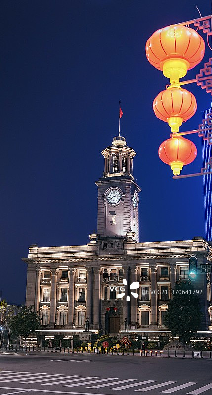 新年的武汉江汉关图片素材