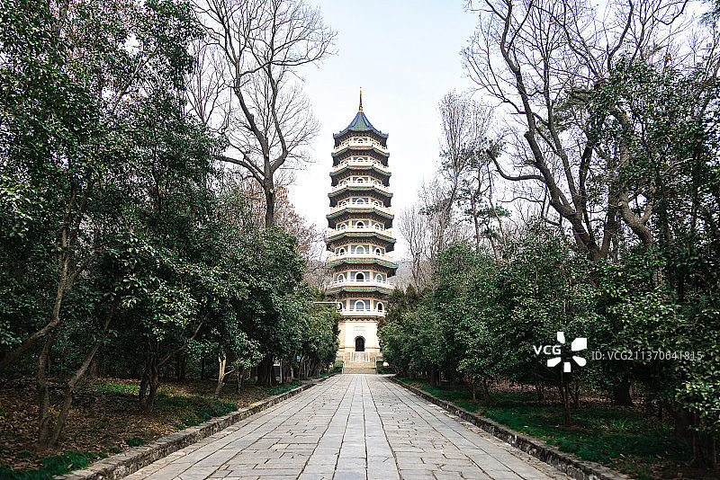 灵谷塔及其坡道图片素材