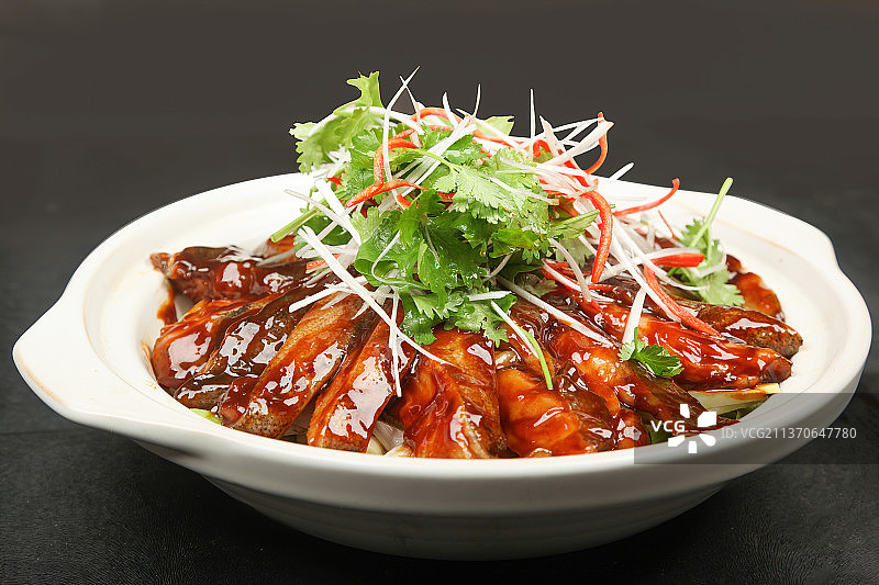 中餐美食-砂锅焗鲽鱼图片素材