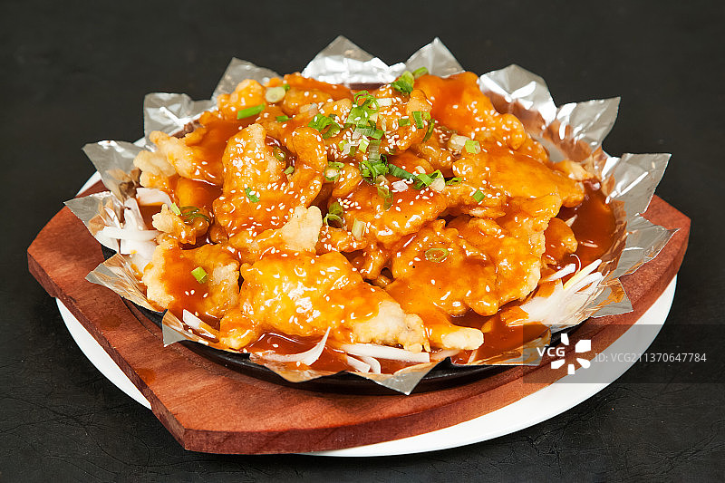 中餐美食-砂锅焗鲽鱼图片素材