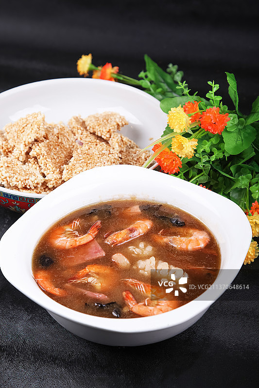 中餐美食-三鲜锅巴图片素材