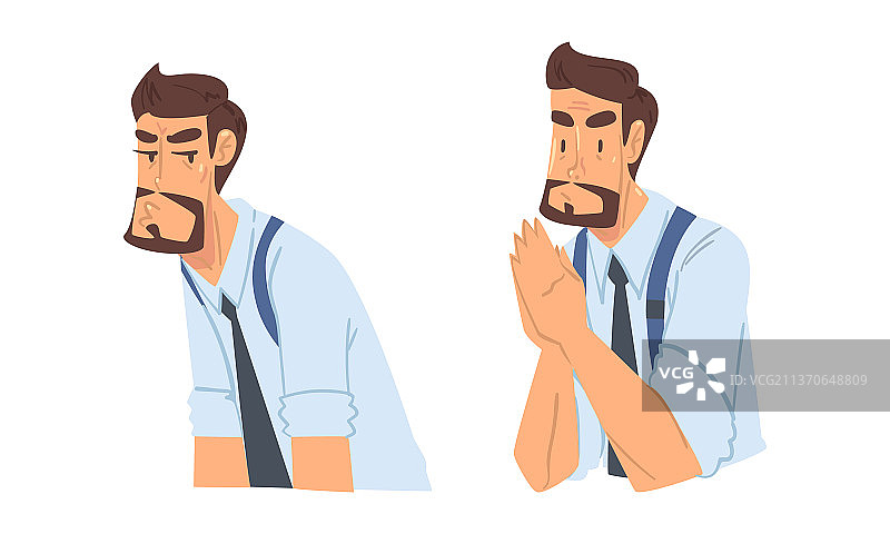 有各种面孔的商人图片素材