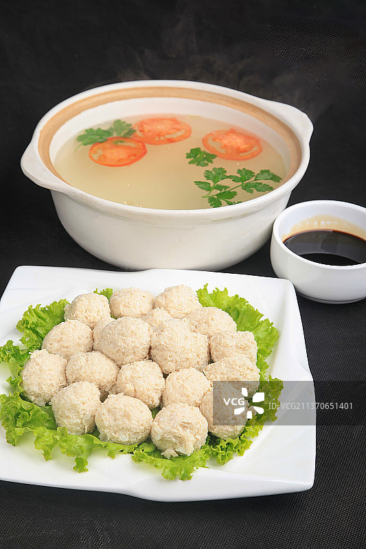 中餐美食-清蒸萝卜丸子图片素材