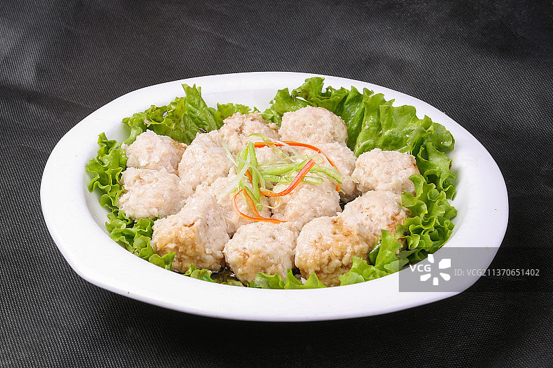 中餐美食-清蒸萝卜丸子图片素材
