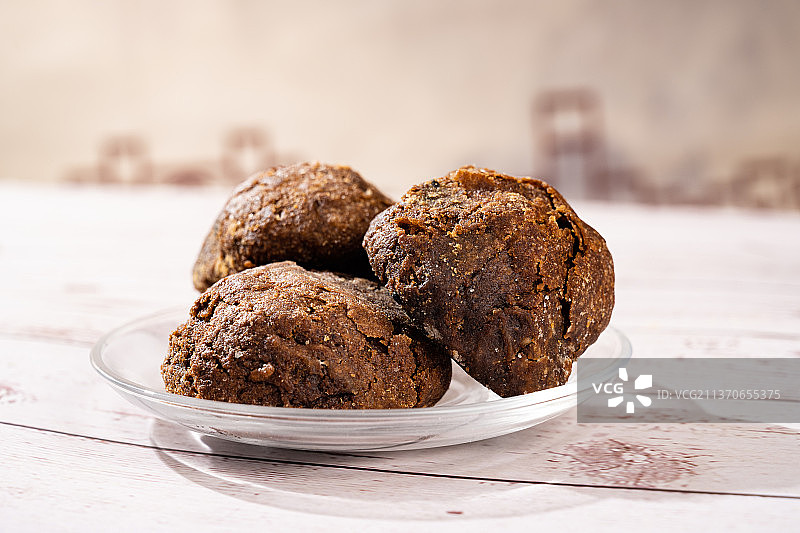 北京历史传统风味小吃特色甜食糖火烧图片素材