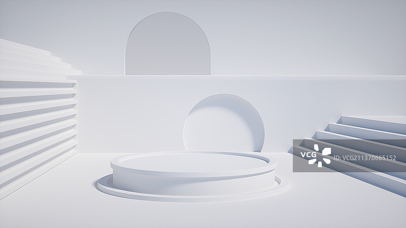 白色C4D展台图片素材