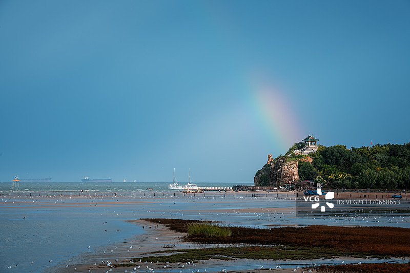 中国河北秦皇岛北戴河鸽子窝湿地公园图片素材