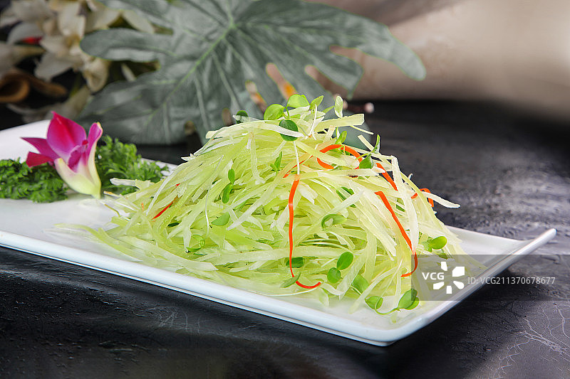 中餐美食-椒油笋丝图片素材