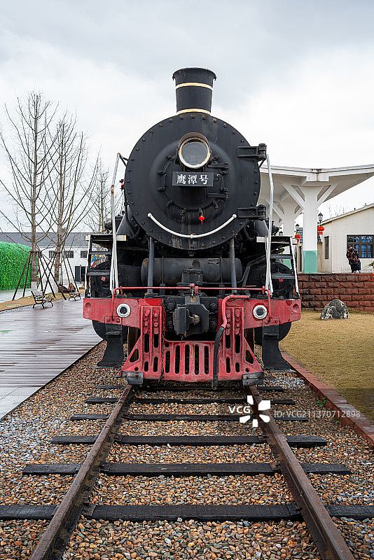 鹰潭火车文化园火车特写图片素材