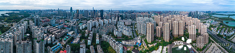 武汉东湖周边房地产航拍图片素材