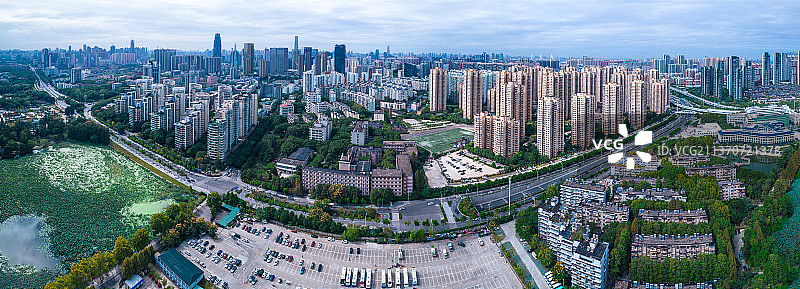 武汉东湖周边房地产航拍图片素材