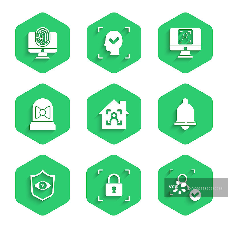 智能家居：面部识别与指纹锁图片素材