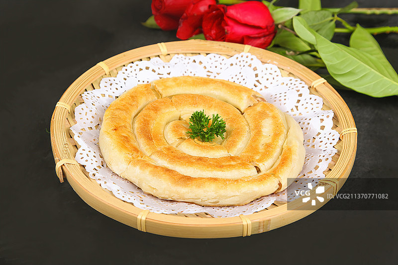 中餐美食-盘龙饼图片素材