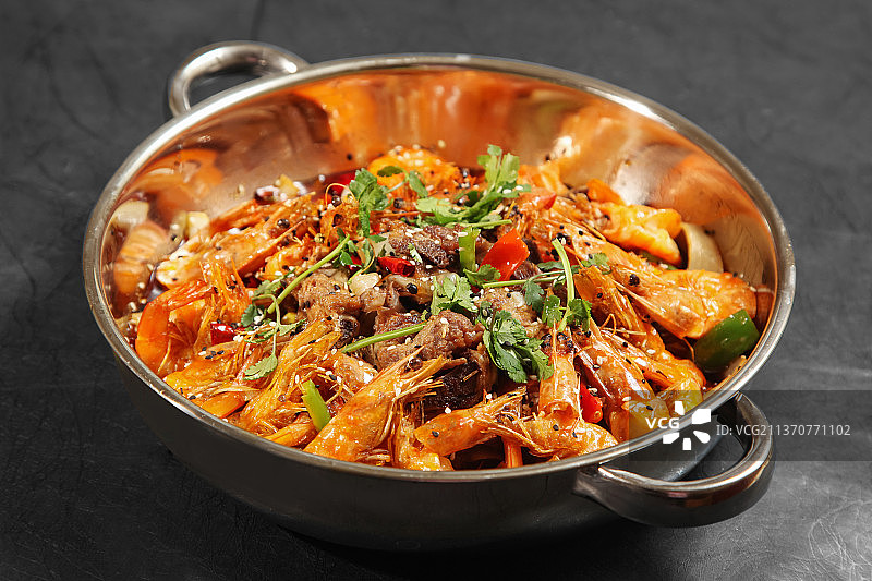 中餐美食-排骨香辣虾图片素材