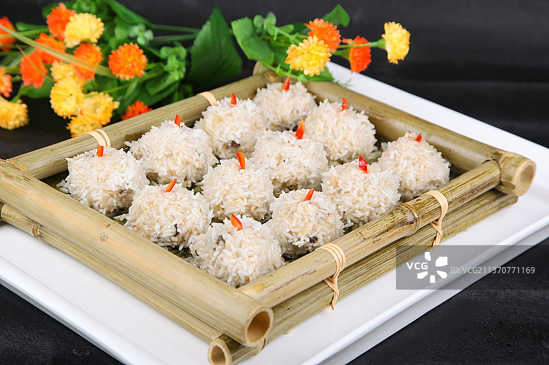 中餐美食-珍珠丸子图片素材