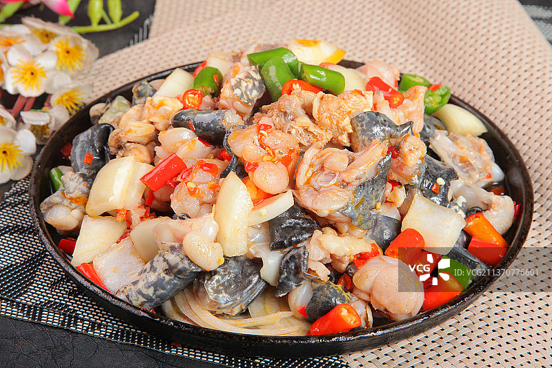 中餐美食-爆炒牛蛙图片素材