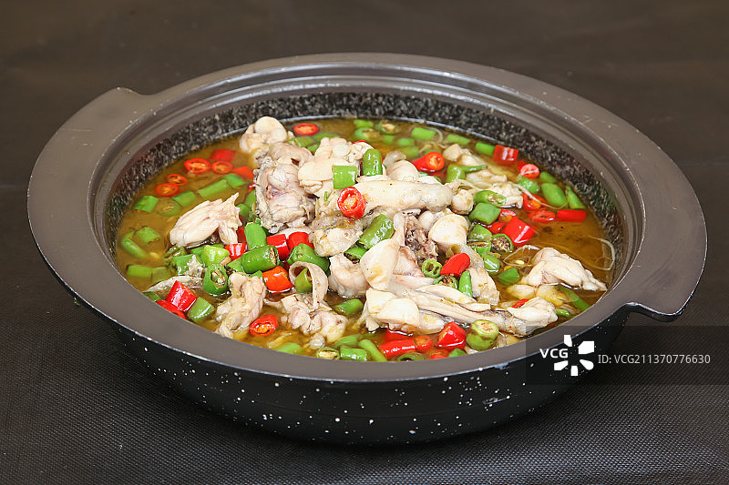 中餐美食-鲜椒牛蛙图片素材