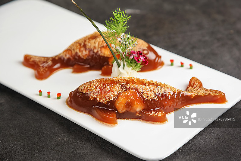 中餐美食-年年有鱼冻图片素材