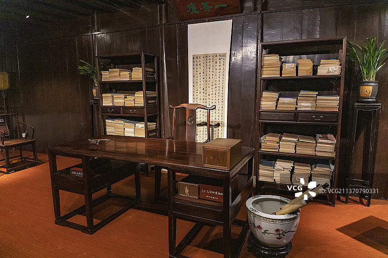 宁波天一阁内景图片素材