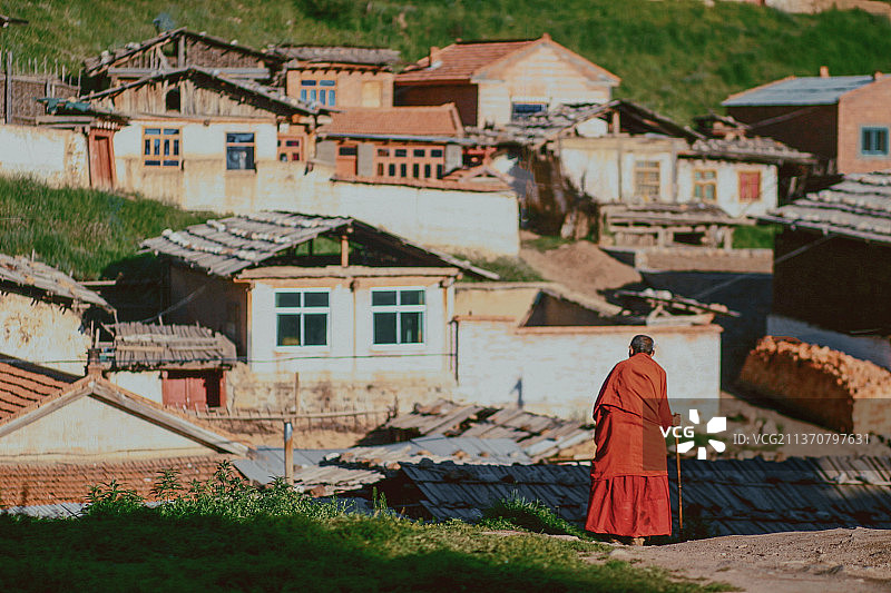 僧侣与藏区图片素材