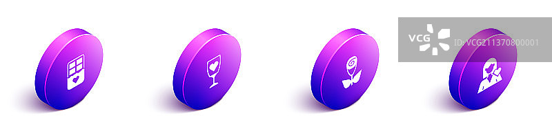 2.5D 巧克力棒与香槟酒杯图片素材