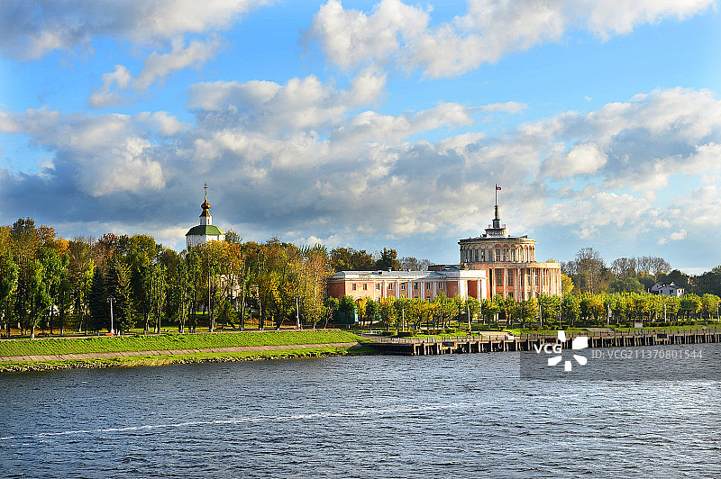 俄罗斯，伏尔加河风景。图片素材