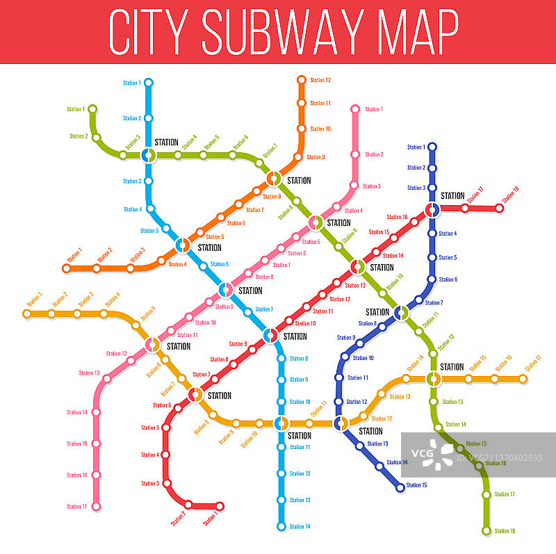 地铁和地下交通系统地图图片素材
