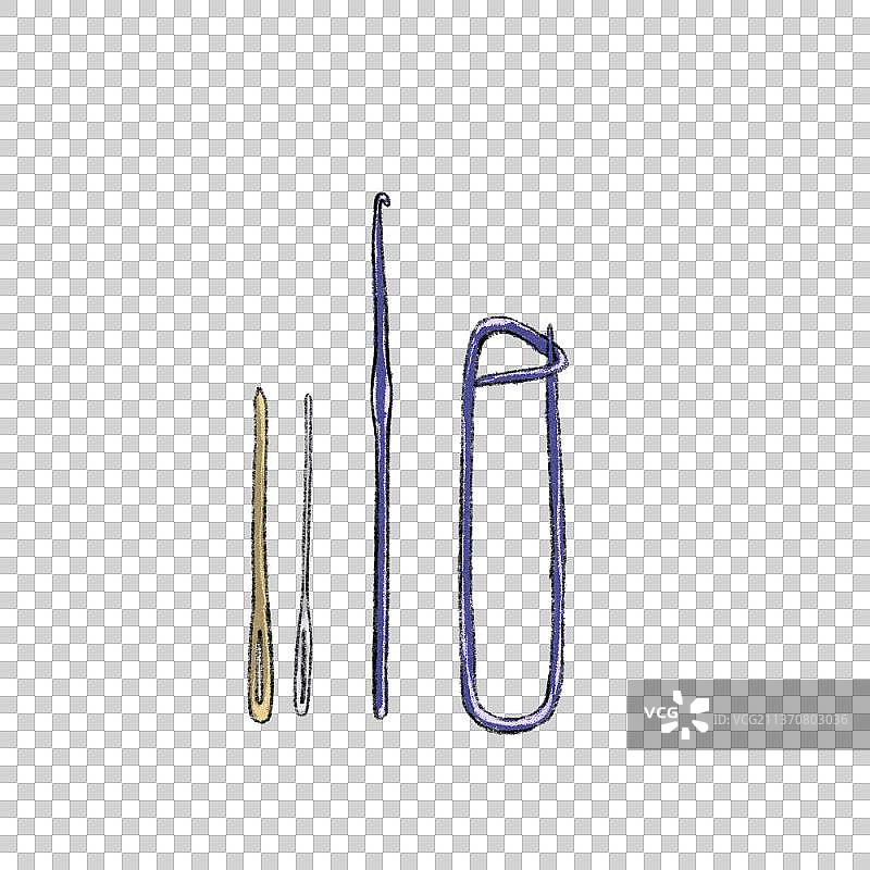 钩针等编织工具图片素材