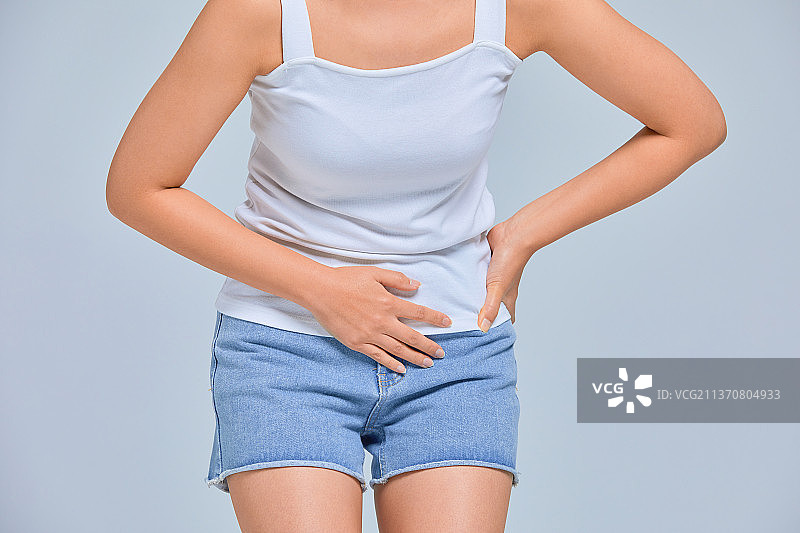 健康生活、医疗保健、疾病、女性、盆腔、疼痛、背痛、宫颈癌、卵巢癌、慢性病图片素材