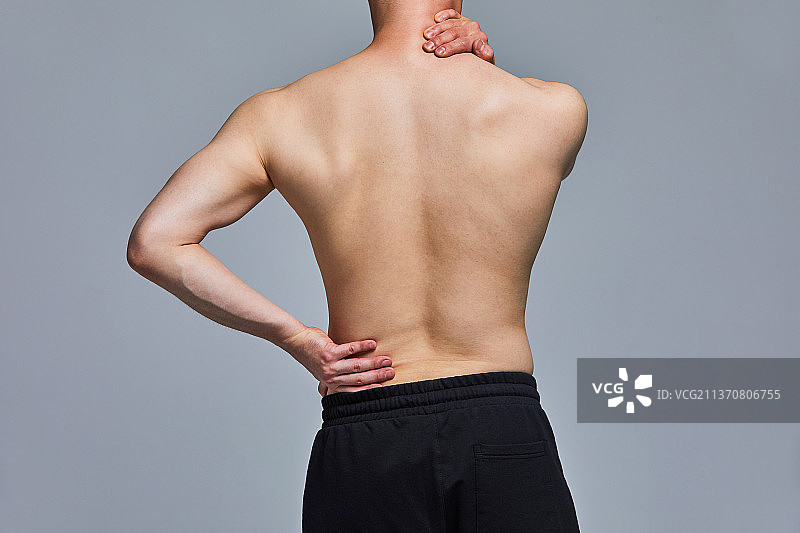 疼痛、不良姿势、肌肉酸痛、疲劳、过度劳累、脊柱侧弯、背痛图片素材