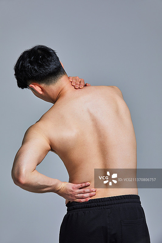 疼痛、不良姿势、肌肉酸痛、疲劳、过度劳累、脊柱侧弯、背痛图片素材