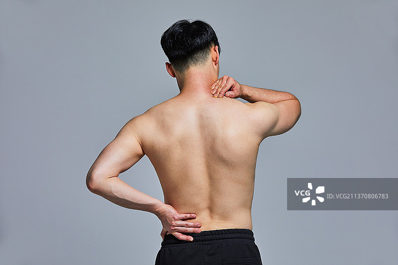 疼痛、不良姿势、肌肉酸痛、疲劳、过度劳累、脊柱侧弯、背痛图片素材