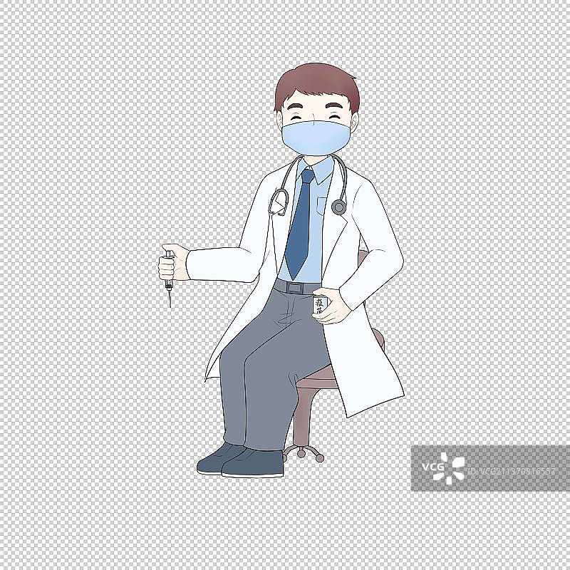 打疫苗的医生图片素材