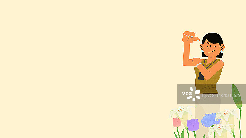 妇女节女性力量职场白领背景图片素材