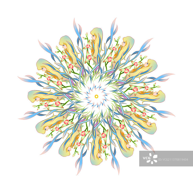 香兰秀发纹样图片素材