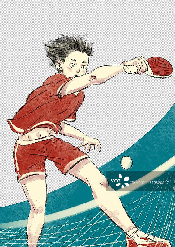 乒乓球运动员图片素材