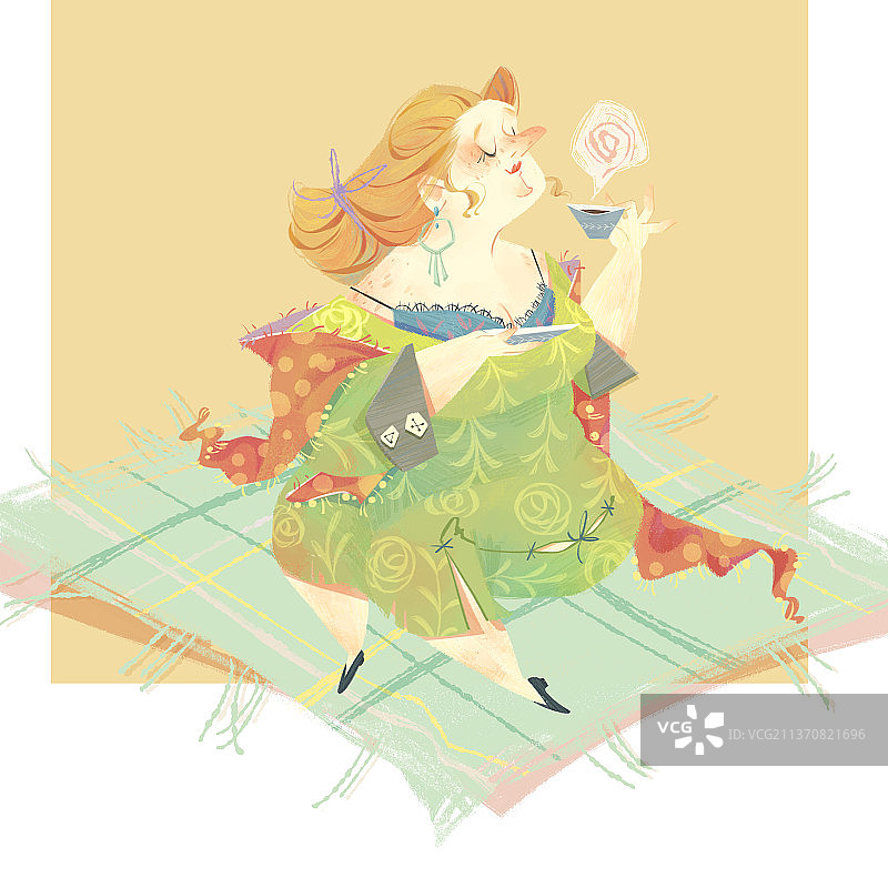 贵妇的下午茶图片素材