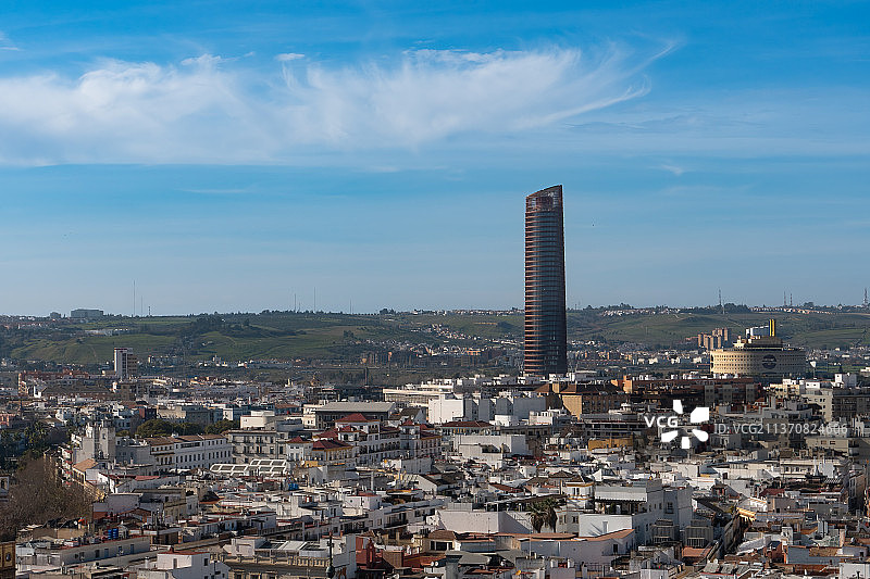 远眺塞维利亚塔图片素材