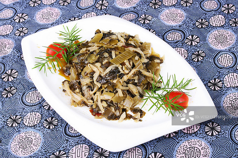 中餐美食-梅菜拌笋干图片素材