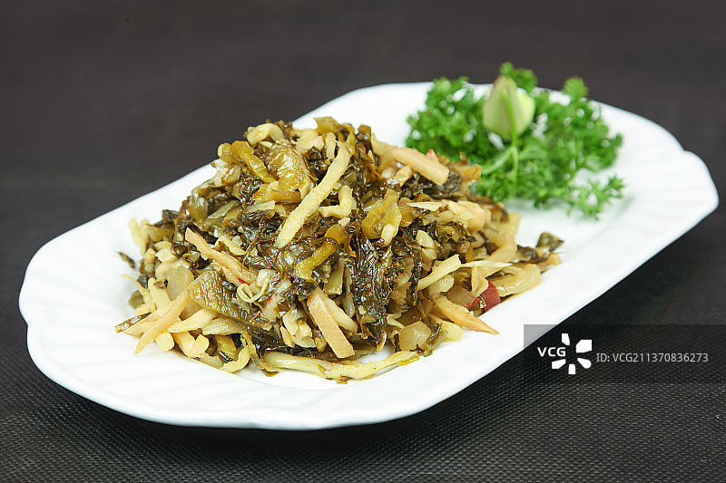 中餐美食-梅菜拌笋干图片素材